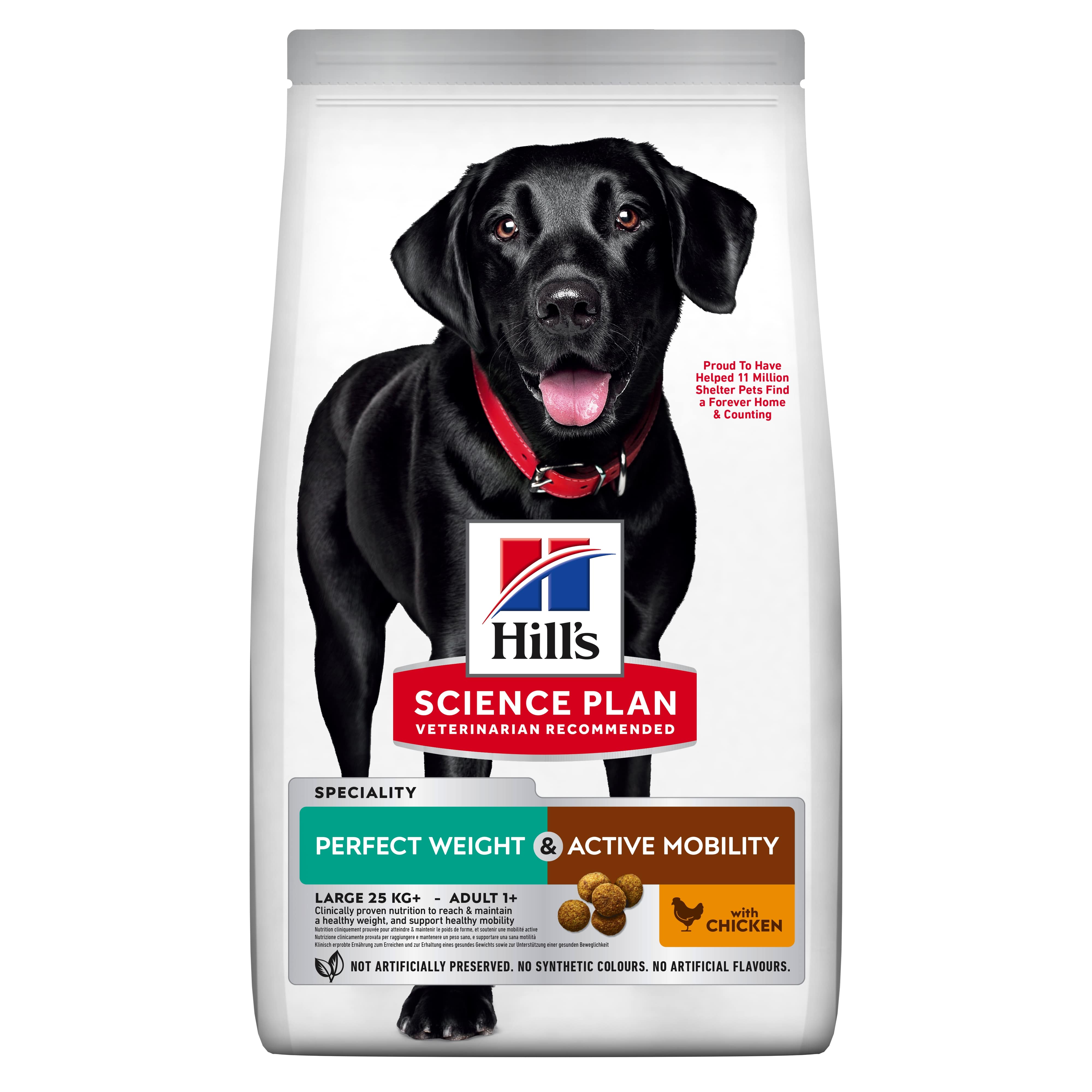 Hill's SP Canine Adult Perfect Weight & Active Mobility Large Breed with Chicken 12 kg