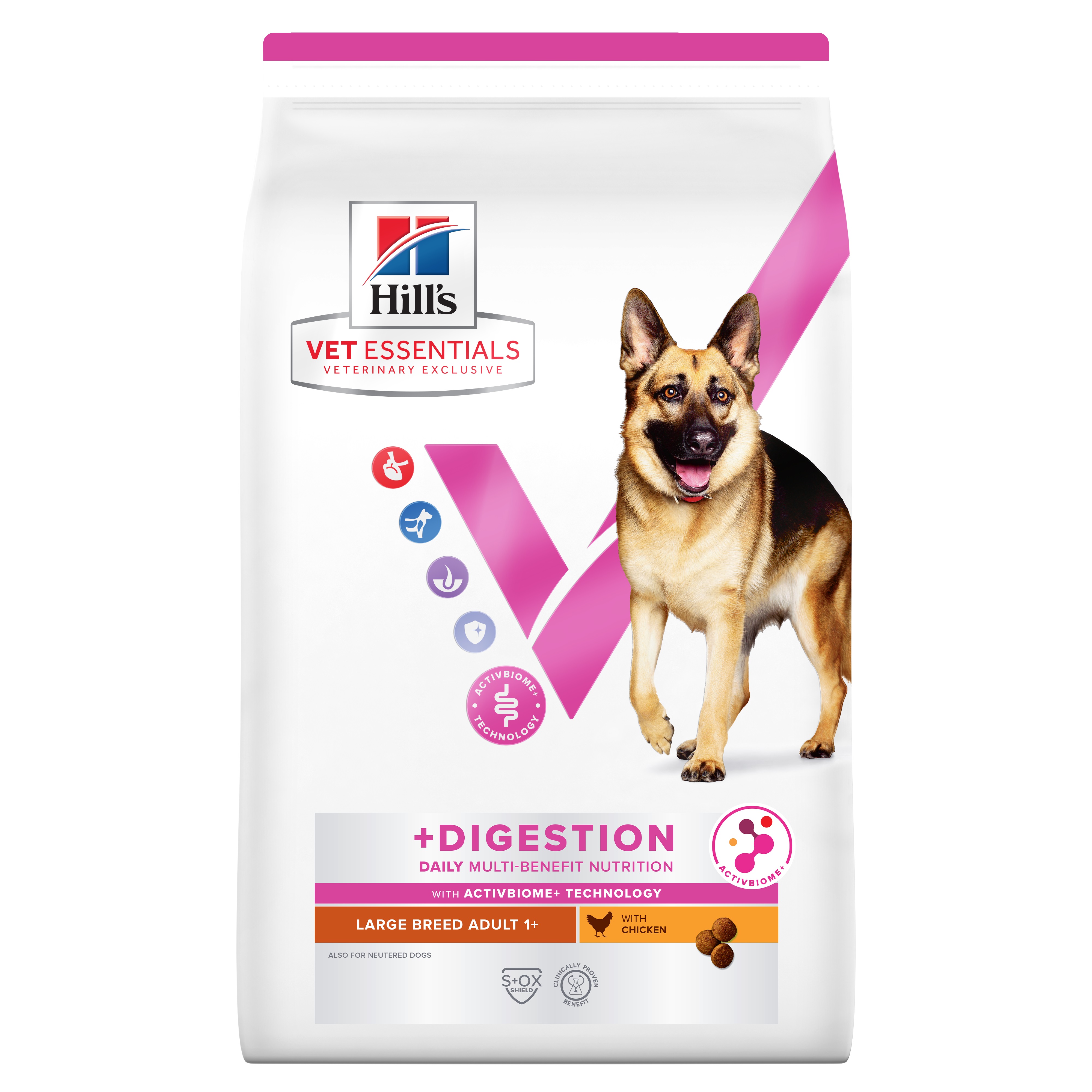 Hill's VE Canine Adult 1+ Multi-Benefit +Digestion Large Breed Chicken 14kg