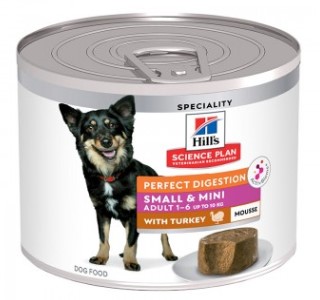 Hill's SP Canine Adult Perfect Digestion Mousse Small&Mini Turkey 12 x 200 g