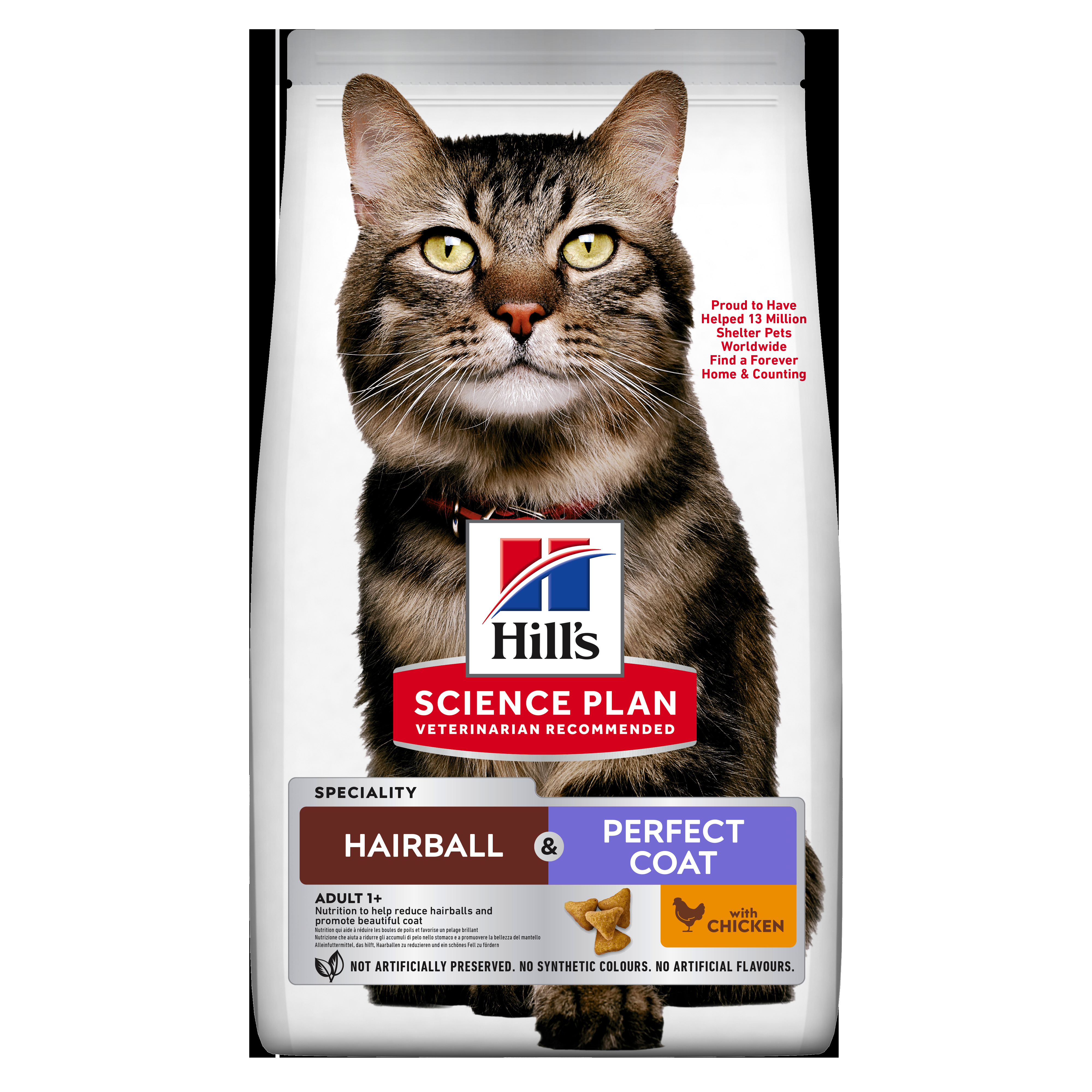Hill's SP Feline Adult Hairball & Perfect Coat Chicken 7kg