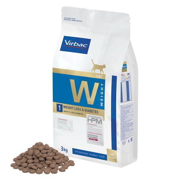 Virbac HPM Cat W1, Weight Loss & Diabetes 3 kg