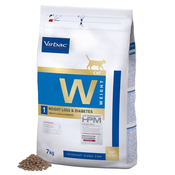 Virbac HPM Cat W1, Weight Loss & Diabetes 7 kg