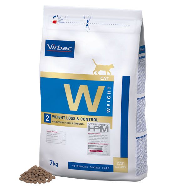 Virbac HPM Cat W2, Weight Loss & Control 7 kg