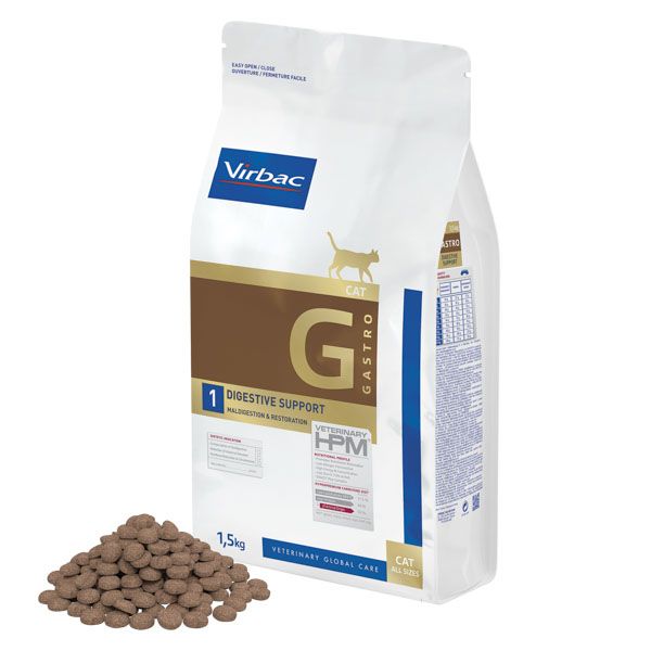 Virbac HPM Cat G1, Gastro Digestive Support 1,5 kg