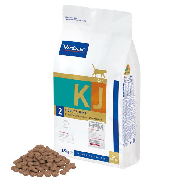 Virbac HPM Cat KJ2, Kidney & Joint 1,5 kg
