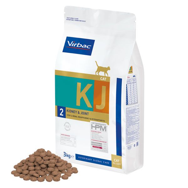 Virbac HPM Cat KJ2, Kidney & Joint 3 kg