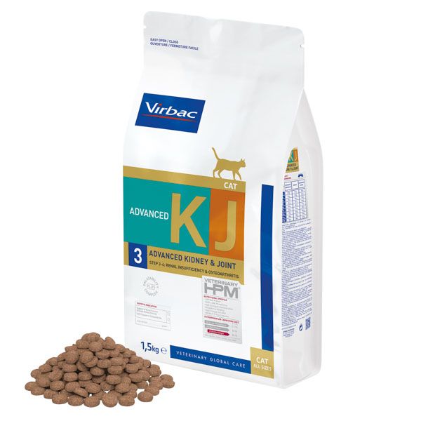 Virbac HPM Cat KJ3- Advanced Kidney & Joint 1,5 kg