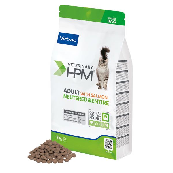Virbac HPM Adult Neutered & Entire Cat Salmon 3 kg