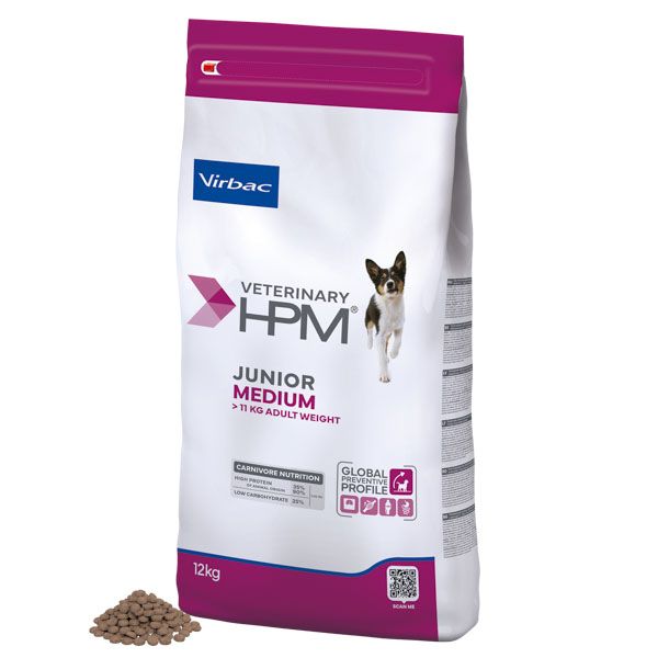 Virbac HPM Junior Medium Dog 12 kg