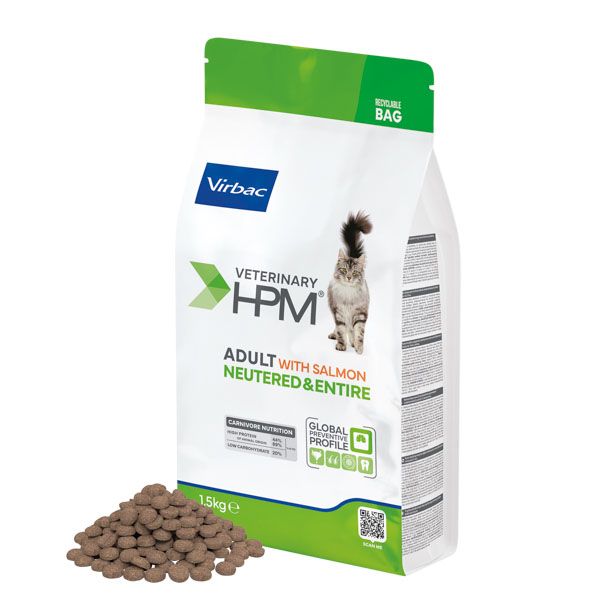Virbac HPM Adult Neutered & Entire Cat Salmon 1.5 kg