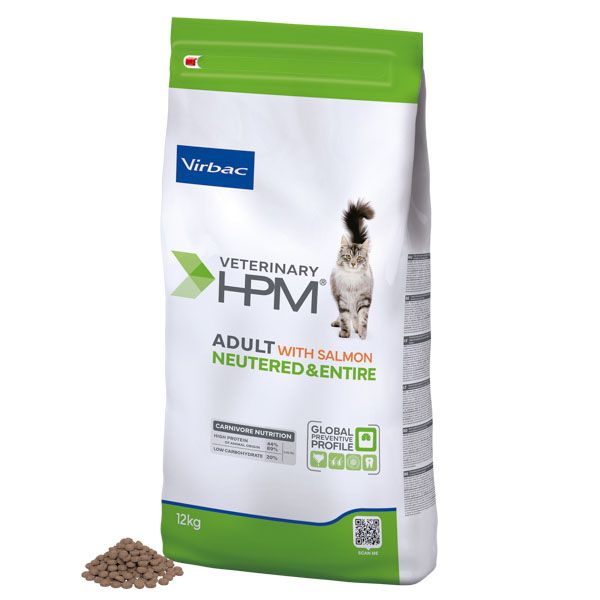 Virbac HPM Adult Neutered & Entire Cat Salmon 12 kg