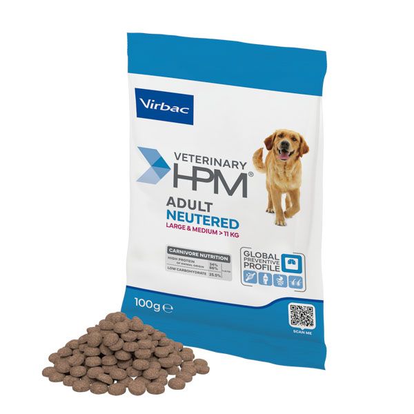 Virbac HPM Adult Neutered Large & Medium Dog 15 x 100 g