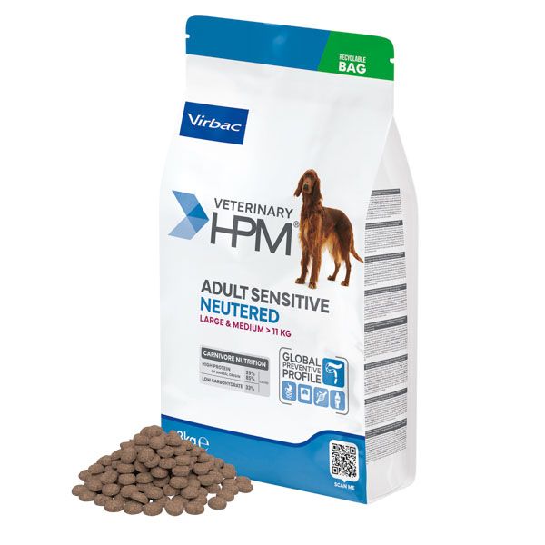 Virbac HPM Adult Sensitive Neutered Large & Medium Dog 3 kg